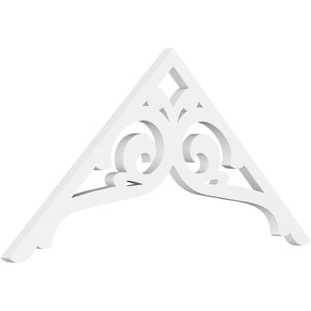 Ekena Millwork Pitch Bordeaux Architectural Grade PVC Gable Pediment, 36"W x 16 1/2"H x 1"P (11/12) GPP036X017X100BOR